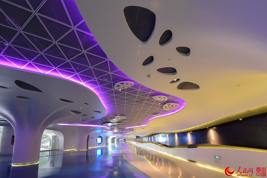 Atmospheric underground corridor in Shanghai