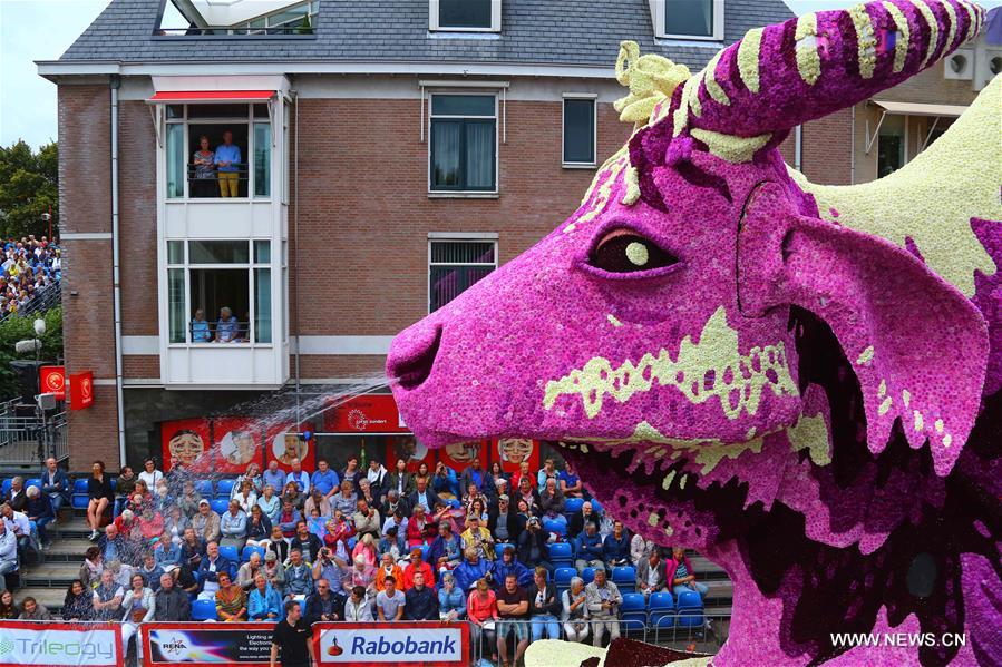 Flower parade held in Netherlands