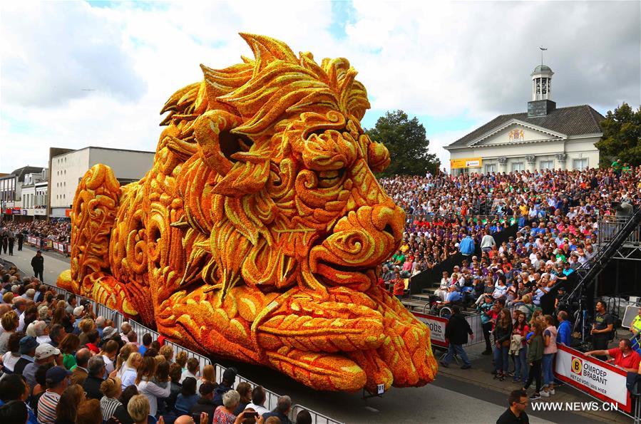 Flower parade held in Netherlands