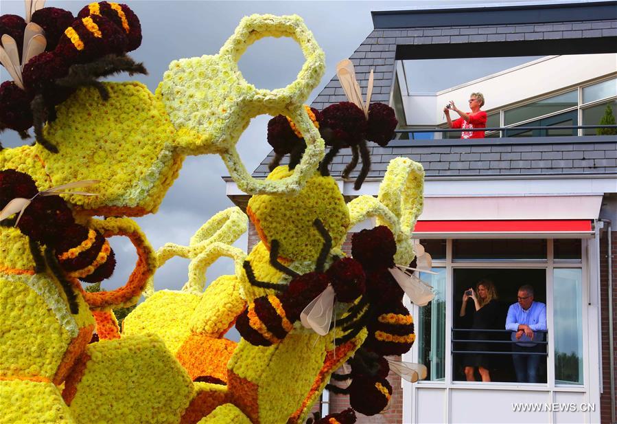 Flower parade held in Netherlands