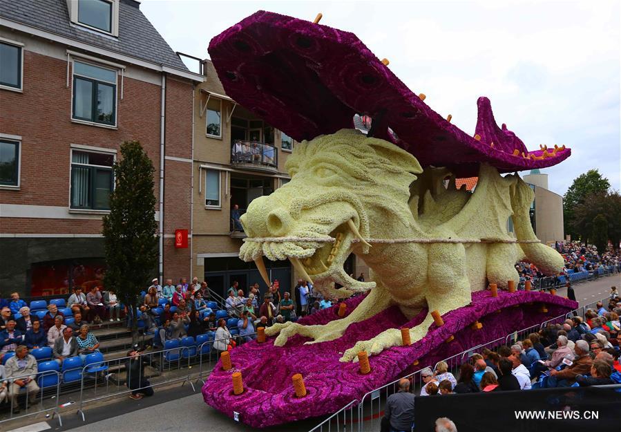 Flower parade held in Netherlands