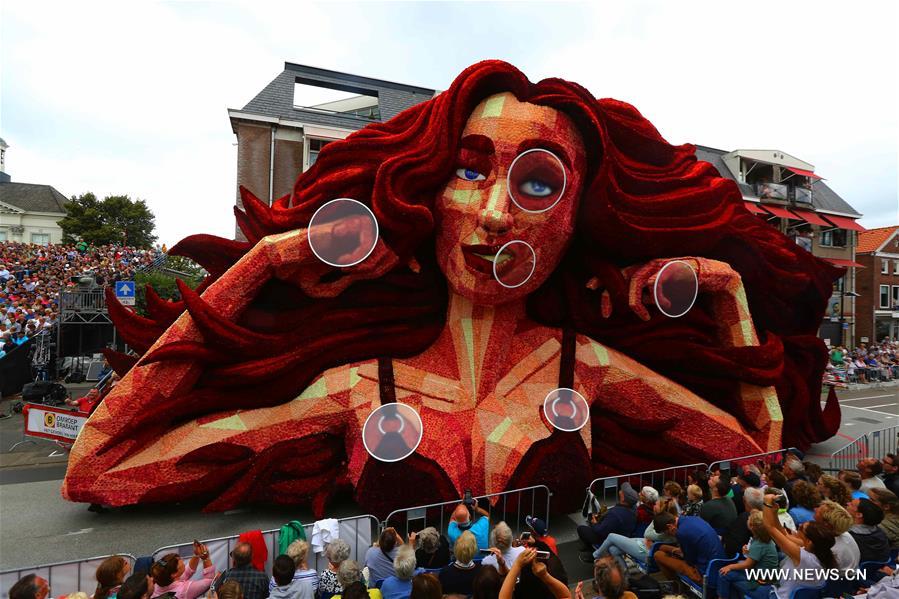 Flower parade held in Netherlands