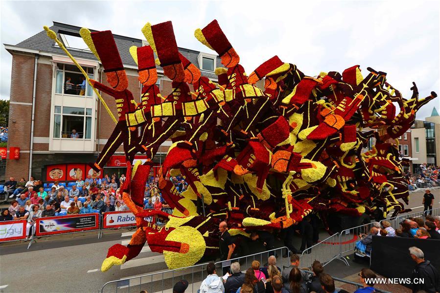 Flower parade held in Netherlands