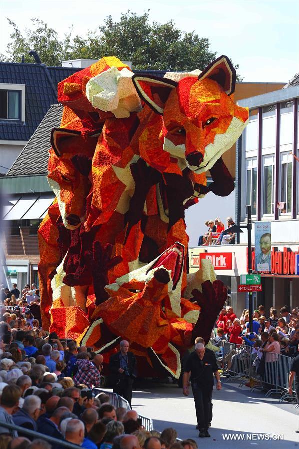 Flower parade held in Netherlands