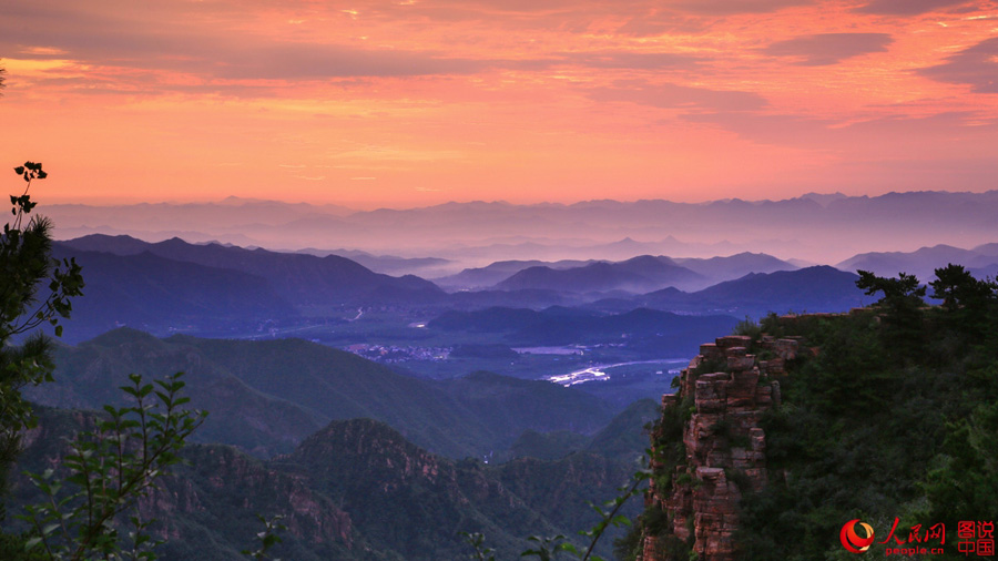 Magnificent mountain scenery in Luojiezhai Village