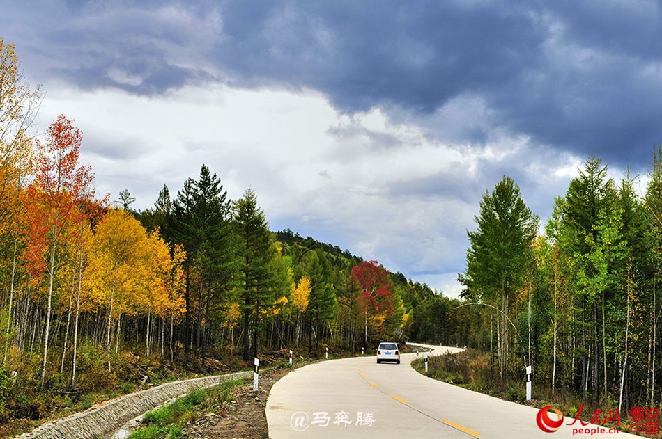 Fantastic autumn scenery of Mohe County