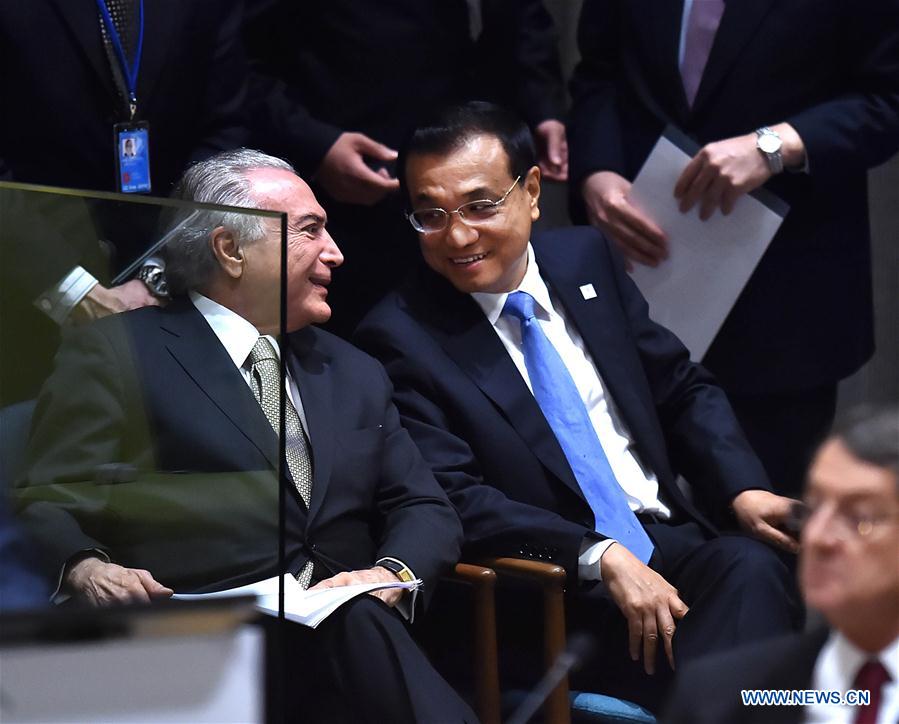 US-CHINESE PREMIER-UN GENERAL ASSEMBLY-SUMMIT(CN)