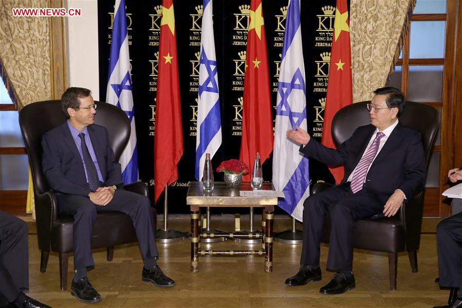 Chinese, Israeli leaders pledge to further strengthen bilateral cooperation