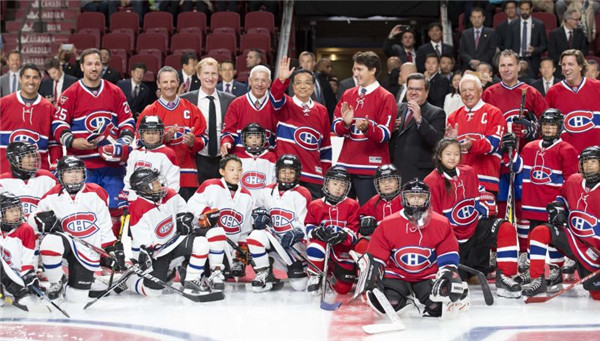 Montreal Canadiens host Trudeau, Premier Li for hockey game