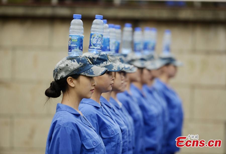 Water bottles assist student military training