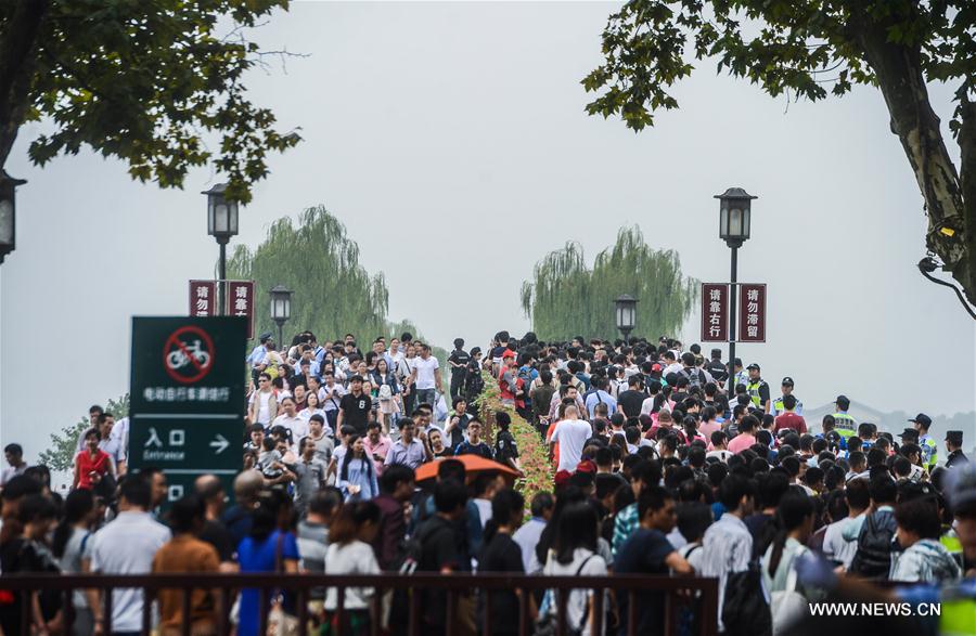 Hangzhou is expected to receive about 15 million tourists during the week-long National Day holiday that starts on Saturday. 