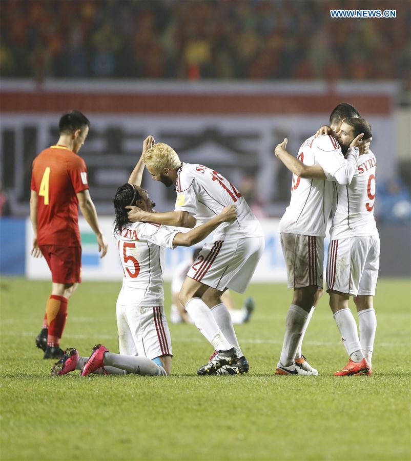 China's World Cup hope slim after a defeat to Syria