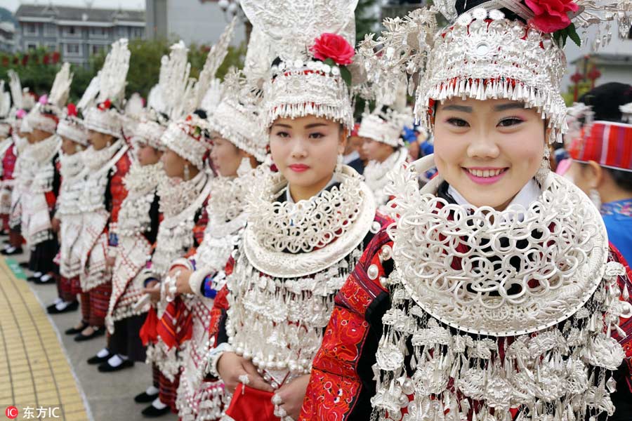 Miao ethnic group celebrates Yang'asha Festival in Guizhou