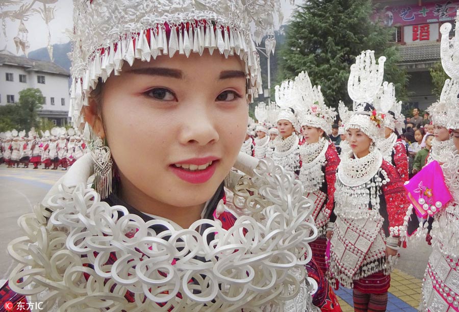 Miao ethnic group celebrates Yang'asha Festival in Guizhou