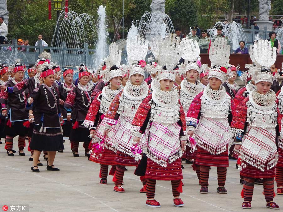 Miao ethnic group celebrates Yang'asha Festival in Guizhou