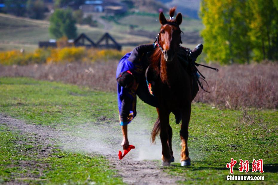 Kazak horse games in Xinjiang