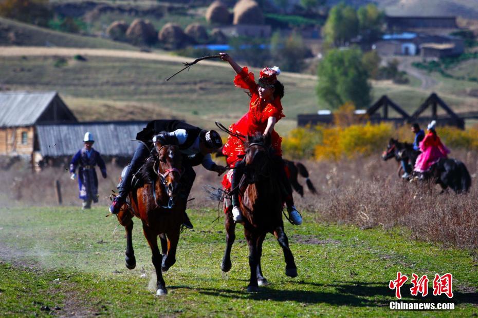 Kazak horse games in Xinjiang