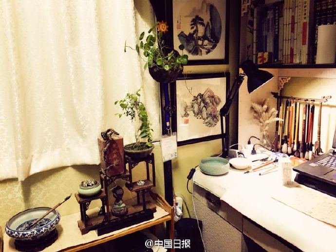 Vintage Chinese-style dorm decorations wows netizens