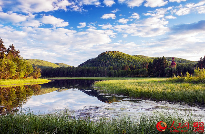 Scenery of arctic village in Heilongjiang