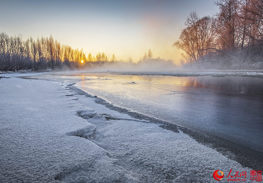 Winter scenery of Duobukur River