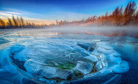 Winter scenery of Duobukur River
