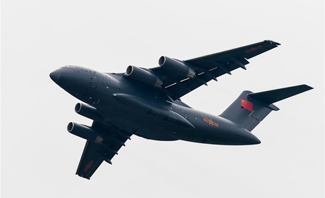 Domestic-built Y-20 shown at Zhuhai airshow