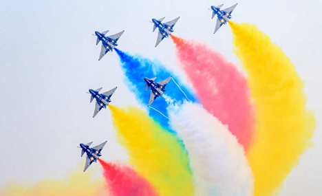 Aerobatics demonstration at Zhuhai air show