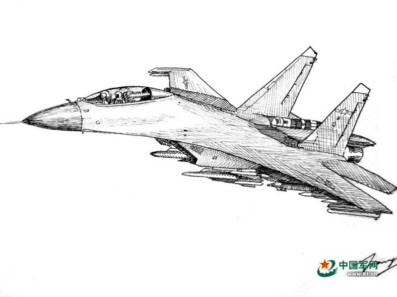 Hand-drawn jet fighters 'fly' on paper
