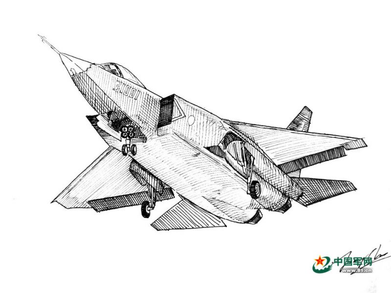 Hand-drawn jet fighters 'fly' on paper