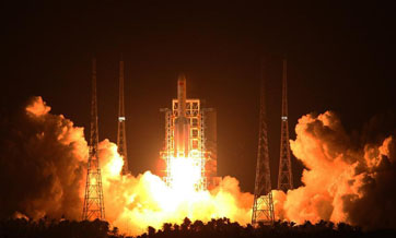 China's latest heavy-lift carrier rocket blasts off