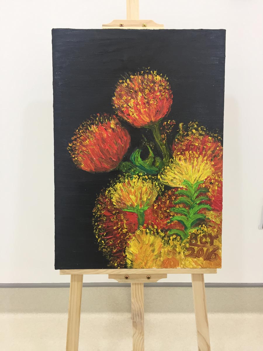 Autistic artist impresses audiences with painting skills