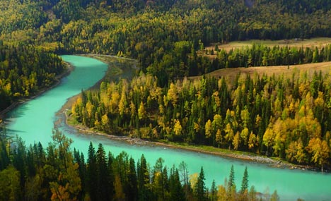 Autumn scenery of Kanas, Xinjiang