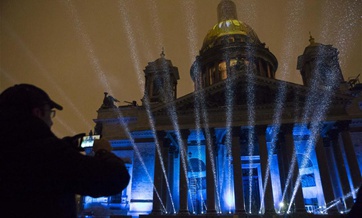 Light Festival held in St. Petersburg
