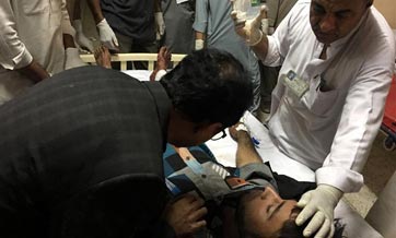 40 killed, 100 injured as suicide blast hits shrine in SW Pakistan