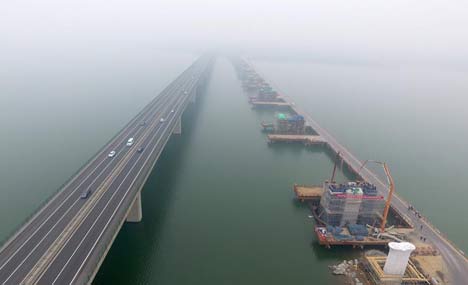 Bridge of Beijing-Zhangjiakou high-speed railway 