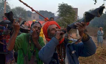 People gathered to celebrate "Urs" religious festival in Lahore