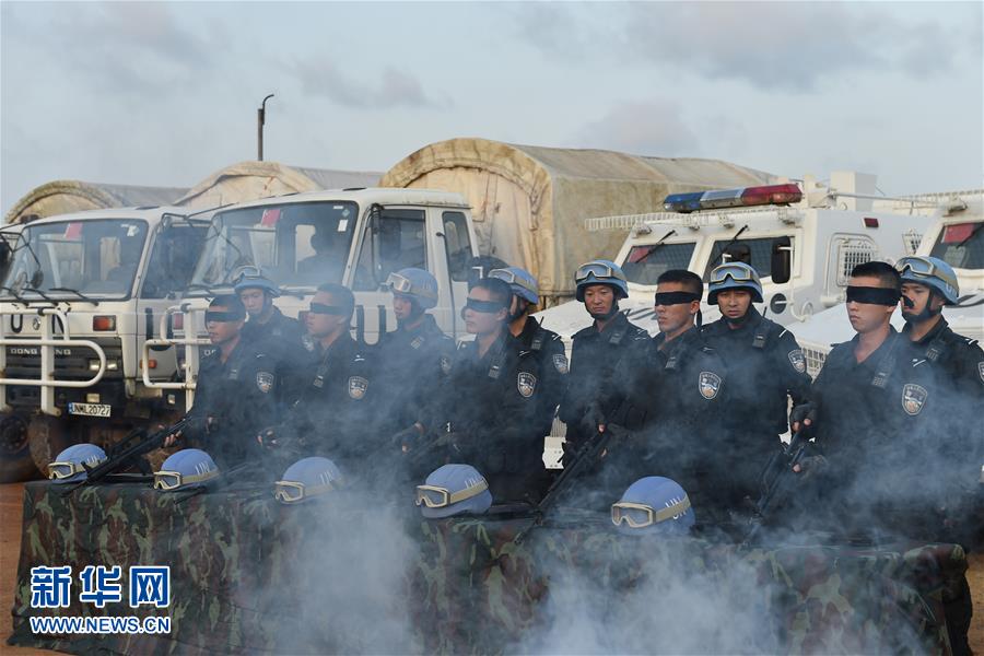 Chinese UN peacekeepers train in Liberia