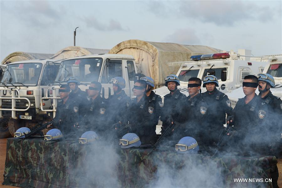 LIBERIA-MONROVIA-PEACEKEEPING-CHINESE RIOT POLICE-TRAINING