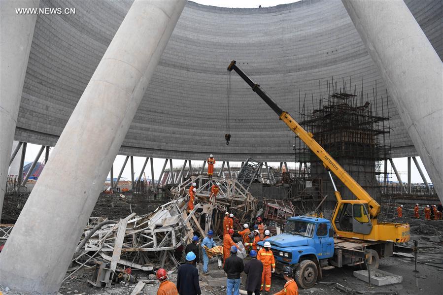 Death toll from construction equipment collapse in E. China rises to 40