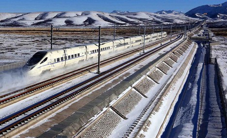 Snowy landscapes offer picture perfect train travel