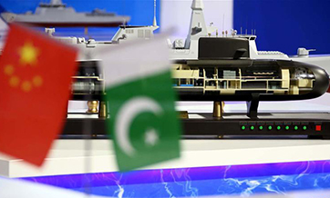 Chinese made submarine displayed on 9th International Defense Exhibition and Seminar 2016