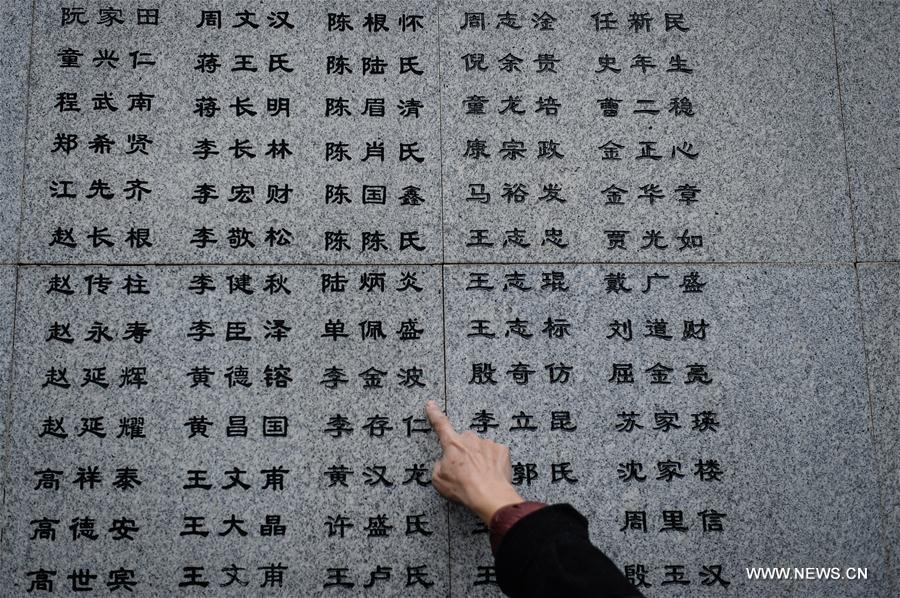 CHINA-NANJING-MASSACRE-NEWLY ADDED VICTIM NAMES (CN)