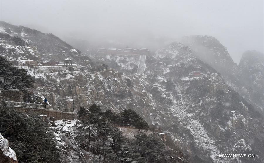 CHINA-SHANDONG-TAISHAN MOUNTAIN-SNOW(CN)