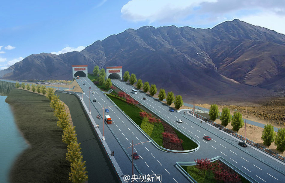 China building world's highest-altitude ring road in Tibet