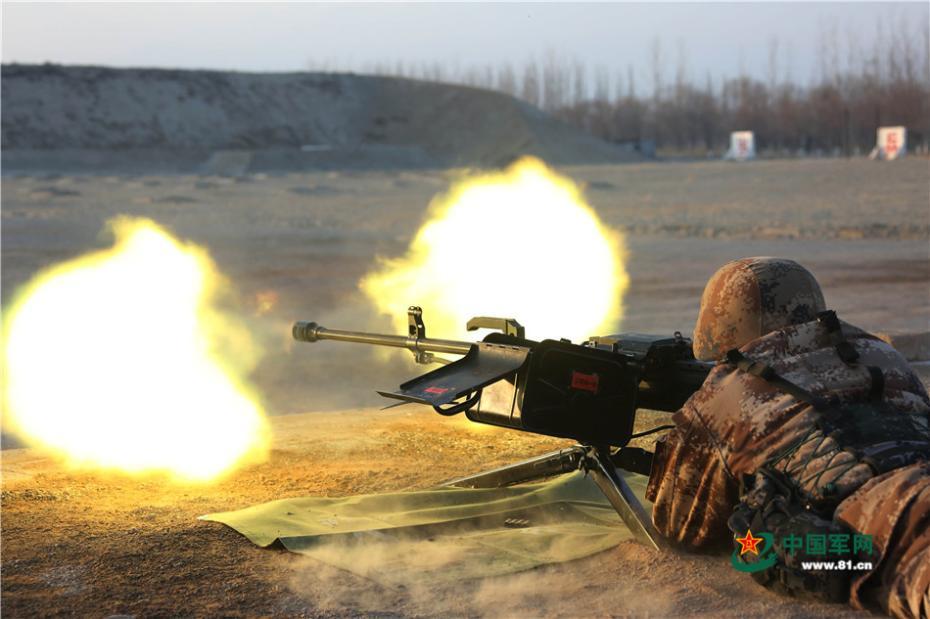 Soldiers conduct live-fire exercises using heavy machine guns