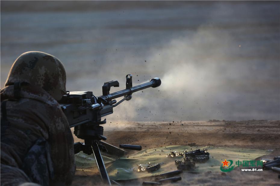 Soldiers conduct live-fire exercises using heavy machine guns