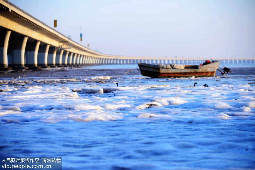 Sea ice at Jiaozhou Bay