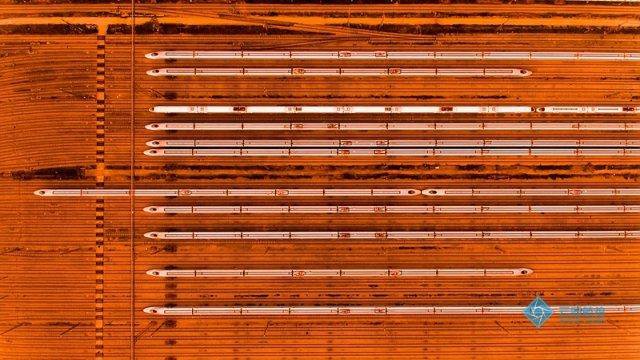 Bird's-eye view of world's largest car depot