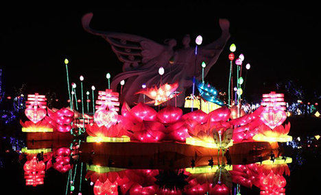 Light show celebrating the Spring Festival 