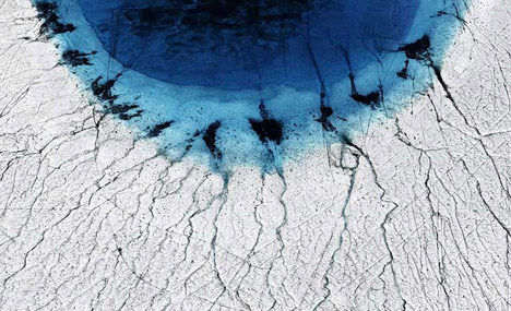 Thawing Greenland ice sheet captured by photographer